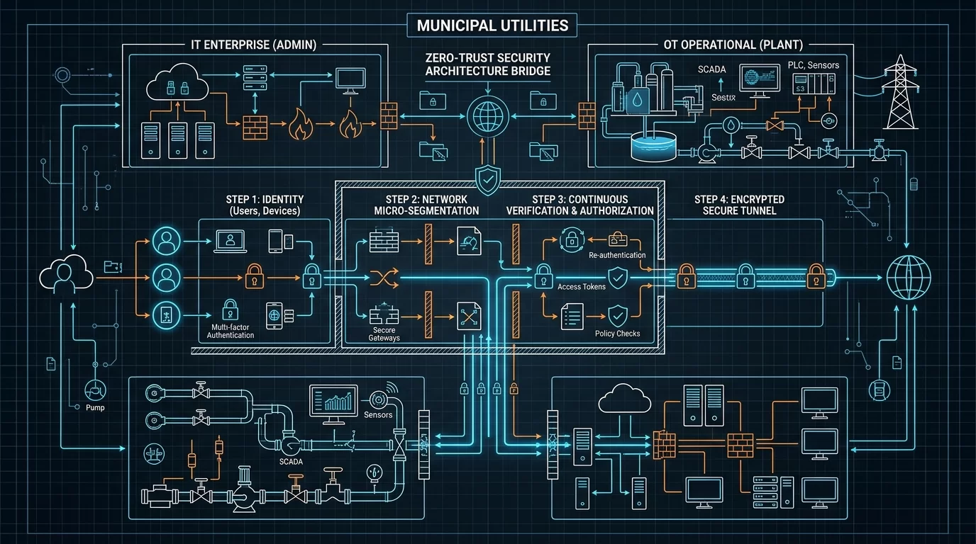 Step-by-Step: Implementing Zero-Trust Architecture for Secure IT/OT Bridging in Municipal Utilities